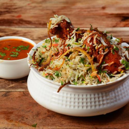 Chicken Biryani with raita